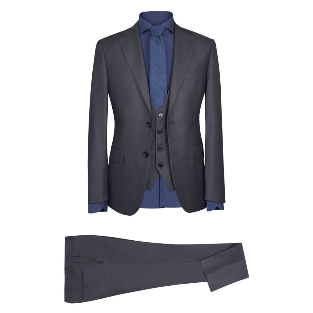 Prince Oliver Perennial Suit Micro Patterned Ανθρακί (Modern Fit)