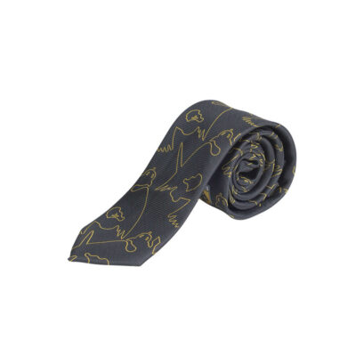 Prince Oliver Print Tie By Aek Black (Width 7 cm)