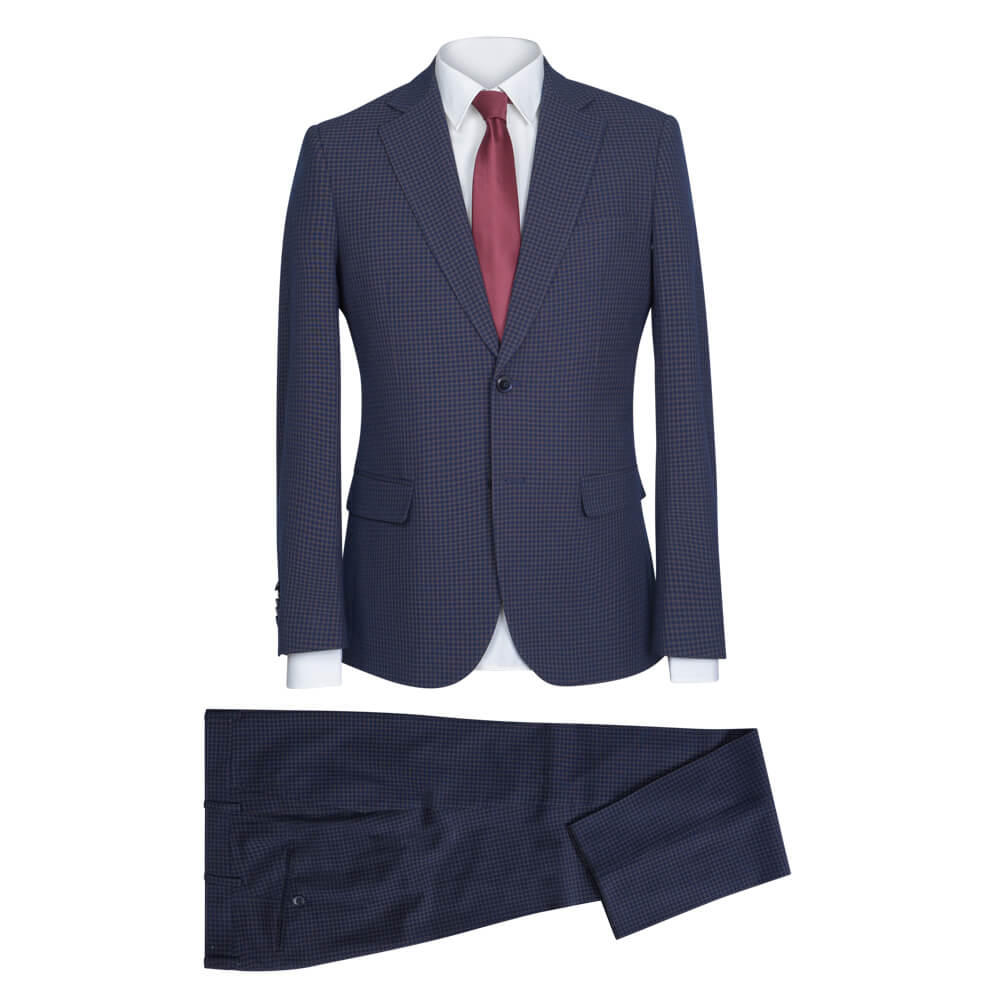 Men > Ένδυση > Ανδρικά Κοστούμια Prince Oliver Κοστούμι Καρό Μπλε Σκούρο (Modern Fit)