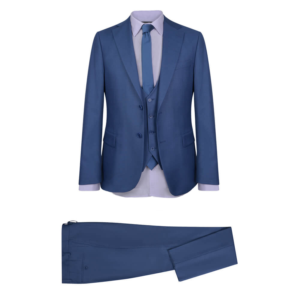 Men > Ένδυση > Ανδρικά Κοστούμια Prince Oliver Κοστούμι με Γιλέκο Three-Piece Μπλε