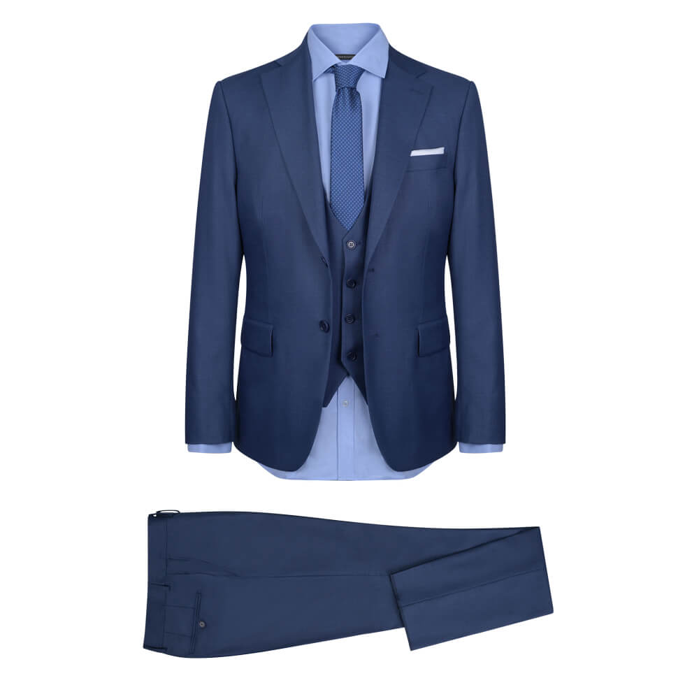 Men > Ένδυση > Ανδρικά Κοστούμια Prince Oliver Κοστούμι με Γιλέκο Three-Piece Μπλε Σκούρο