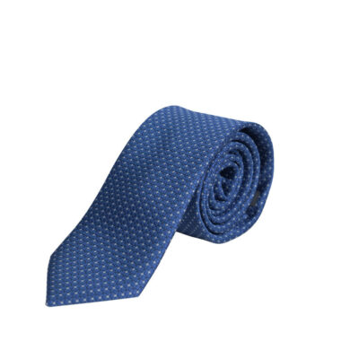 Prince Oliver Embossed Tie Dark Blue (Width 7cm)