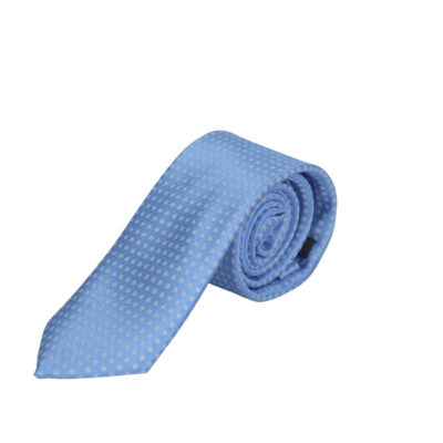 Prince Oliver Tie Blue With Embossed Pattern (Width 7 cm)