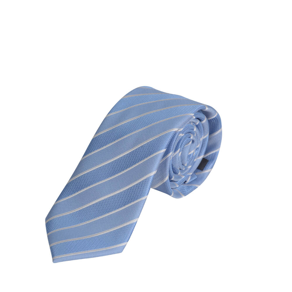 Men > Ανδρικά Αξεσουάρ > Γραβάτες/Παπιγιόν Prince Oliver Γραβάτα Γαλάζια Με Χοντρή Ρίγα (Φάρδος 7 cm)