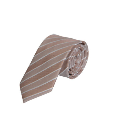 Prince Oliver Tie Brown With Thick Stripe (Width 7 cm)
