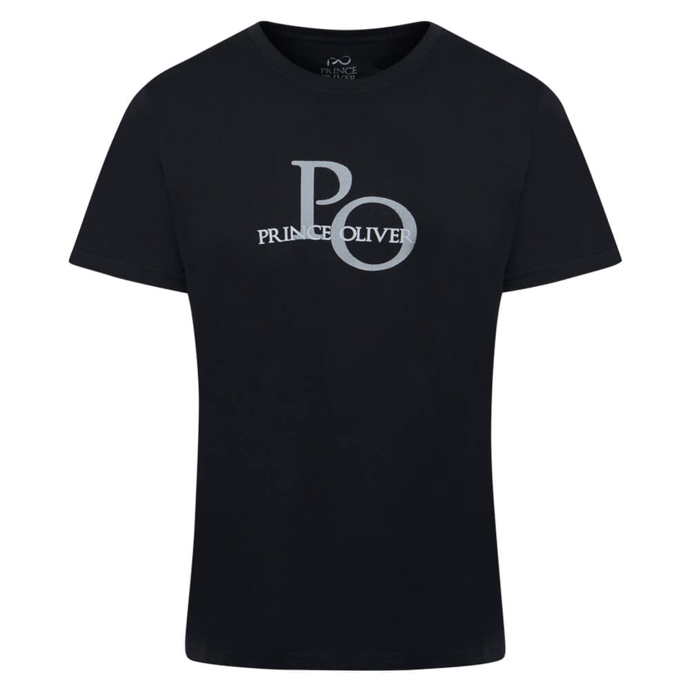 Prince Oliver Brand New Τ-Shirt Μαύρο 100% Cotton (Modern Fit)