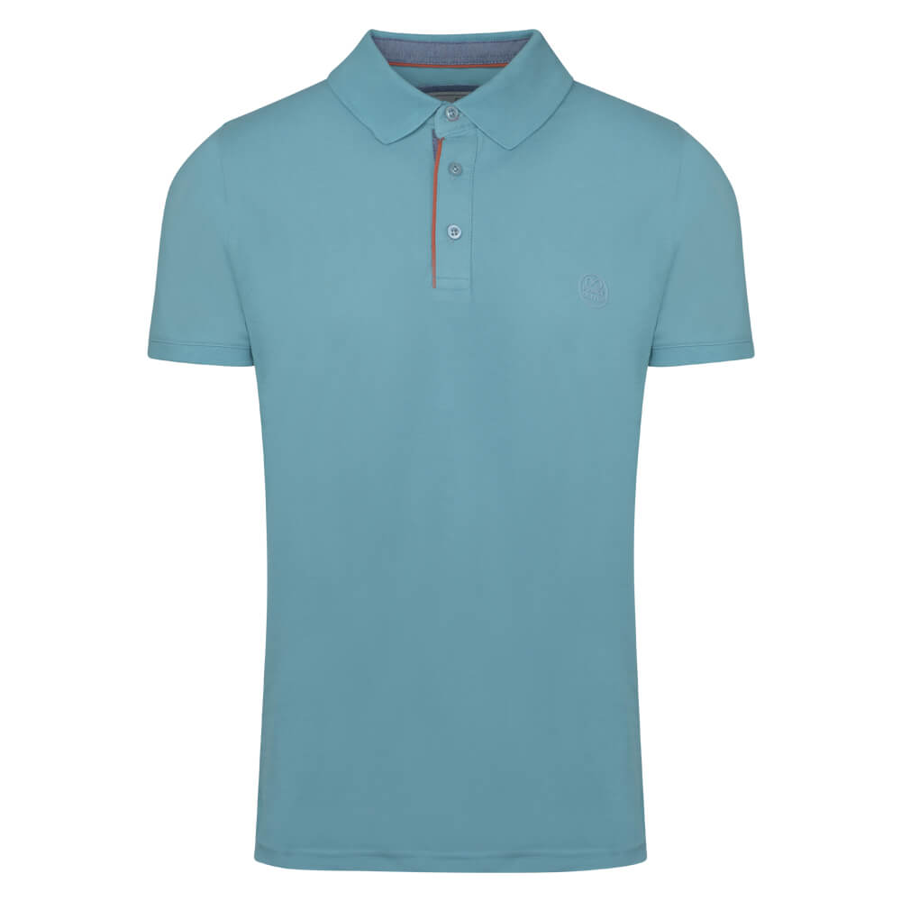 Men > Ένδυση > Ανδρικές Μπλούζες Polo Premium Polo Γαλάζιο 100% Cotton (Modern Fit)