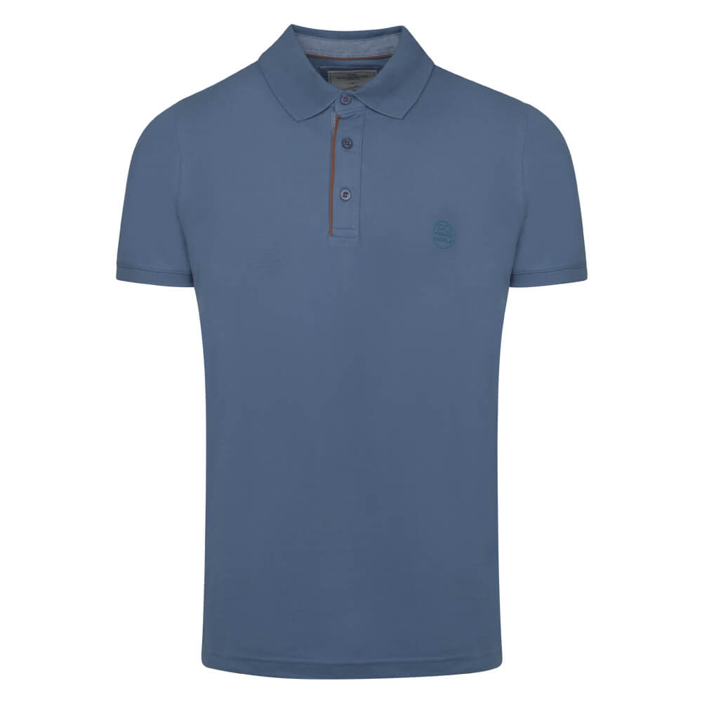 Men > Ένδυση > Ανδρικές Μπλούζες Polo Premium Polo Μπλε Ραφ 100% Cotton (Modern Fit)