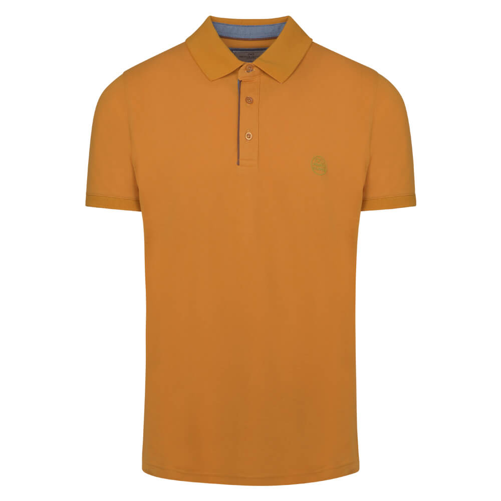 Men > Ένδυση > Ανδρικές Μπλούζες Polo Premium Polo Μουσταρδί 100% Cotton (Modern Fit)