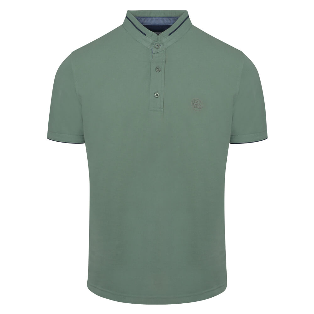 Men > Ένδυση > Ανδρικές Μπλούζες Polo Premium Mao Polo Πράσινο 100% Cotton (Modern Fit)