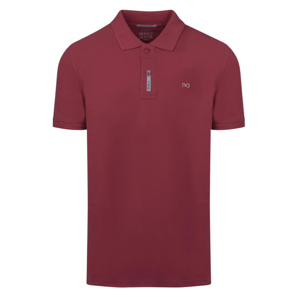 Men > Ένδυση > Ανδρικές Μπλούζες Polo Brand New Polo Double Pique Μπορντώ 100% Cotton (Regular Fit)