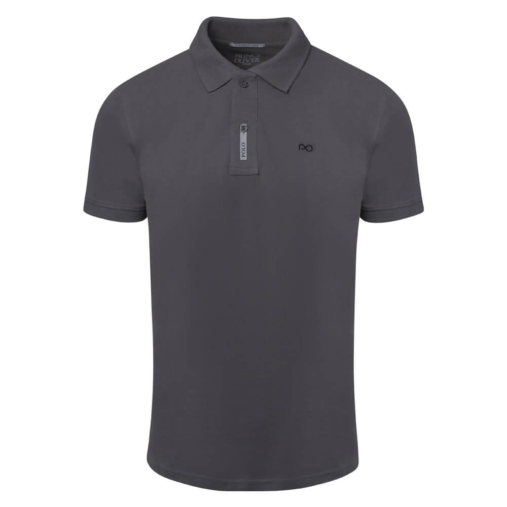 Men > Ένδυση > Ανδρικές Μπλούζες Polo Brand New Polo Double Pique Ανθρακί 100% Cotton (Regular Fit)