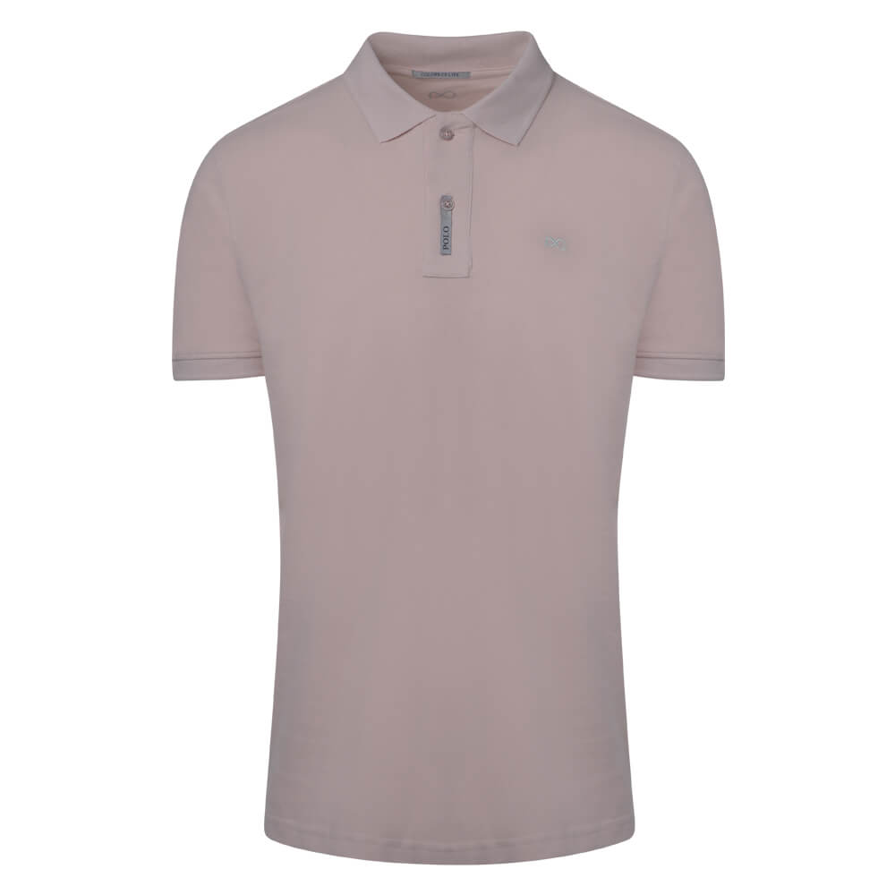 Men > Ένδυση > Ανδρικές Μπλούζες Polo Brand New Polo Double Pique Σομόν 100% Cotton (Regular Fit)