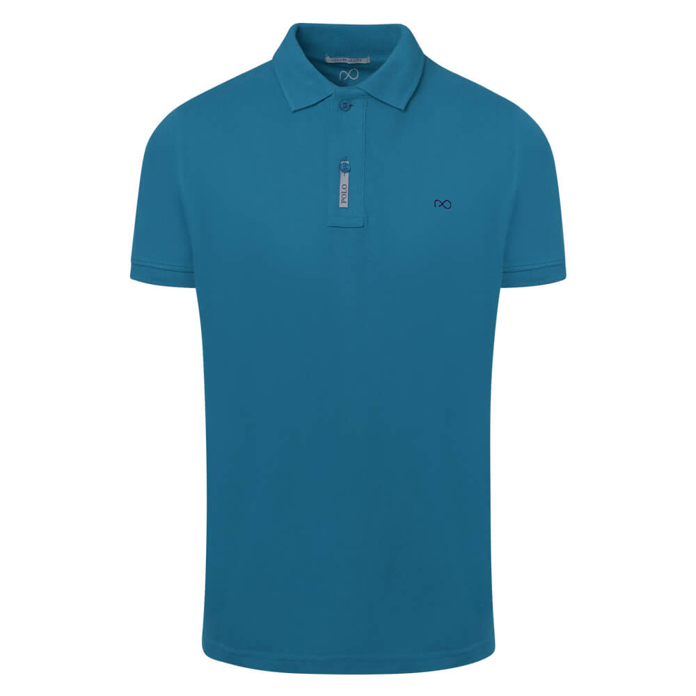 Men > Ένδυση > Ανδρικές Μπλούζες Polo Brand New Polo Double Pique Πετρόλ 100% Cotton (Regular Fit)