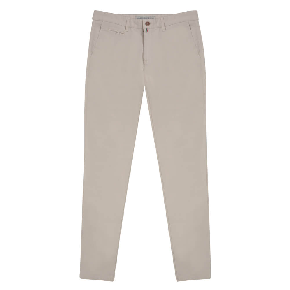 Ανδρικά Παντελόνια και Chinos > Men > Ένδυση Premium Chino Εκρού 100% Cotton (Modern Fit)