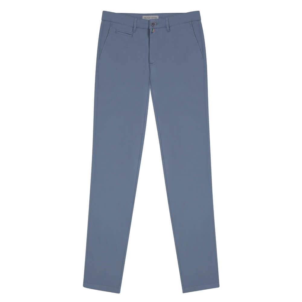 Prince Oliver Premium Chino Μπλε Ραφ 100% Cotton (Modern Fit)