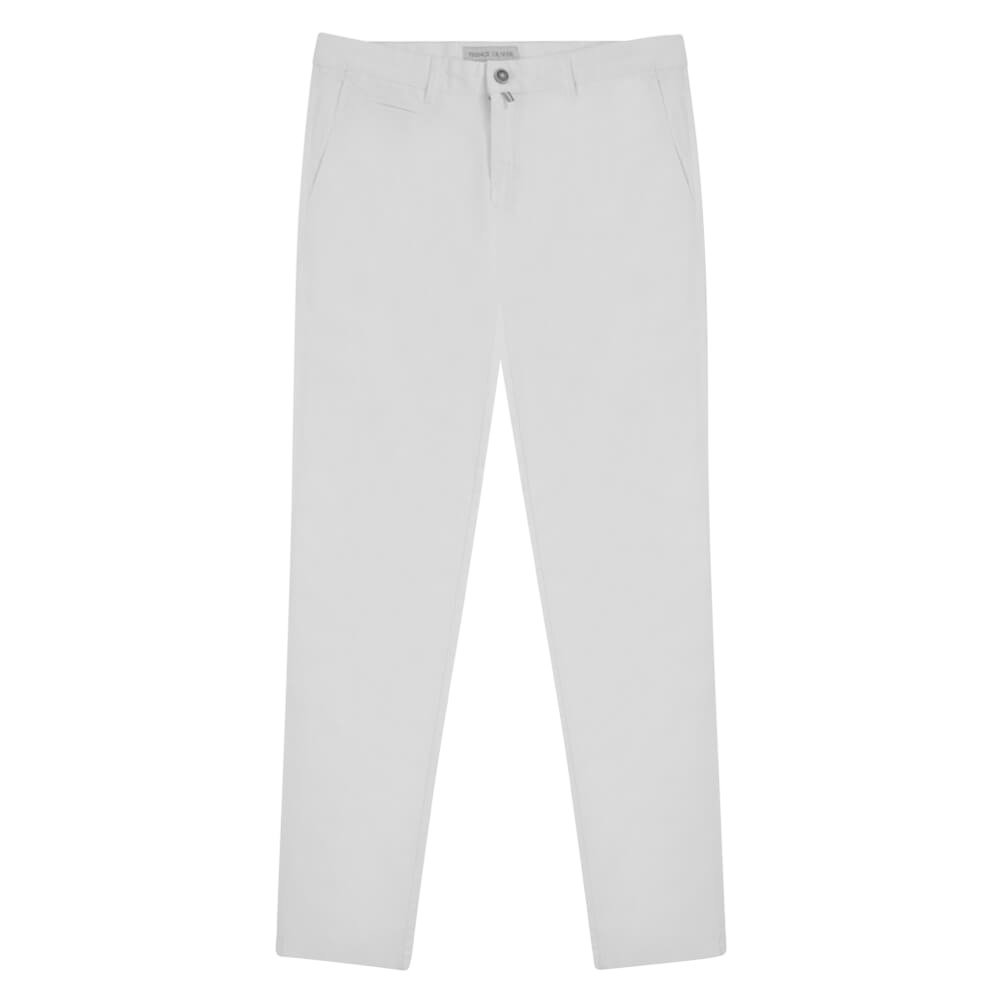 Ανδρικά Παντελόνια και Chinos > Men > Ένδυση Premium Chino Λευκό 100% Cotton (Modern Fit)