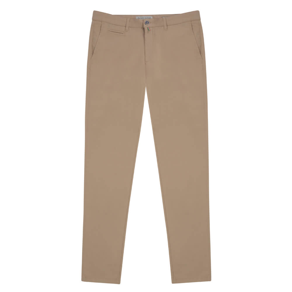 Ανδρικά Παντελόνια και Chinos > Men > Ένδυση Premium Chino Καφέ 100% Cotton (Modern Fit)