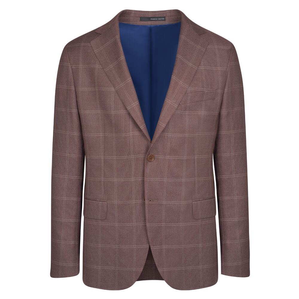 Prince Oliver Prince Oliver Σακάκι Καρό Καφέ (Modern Fit)