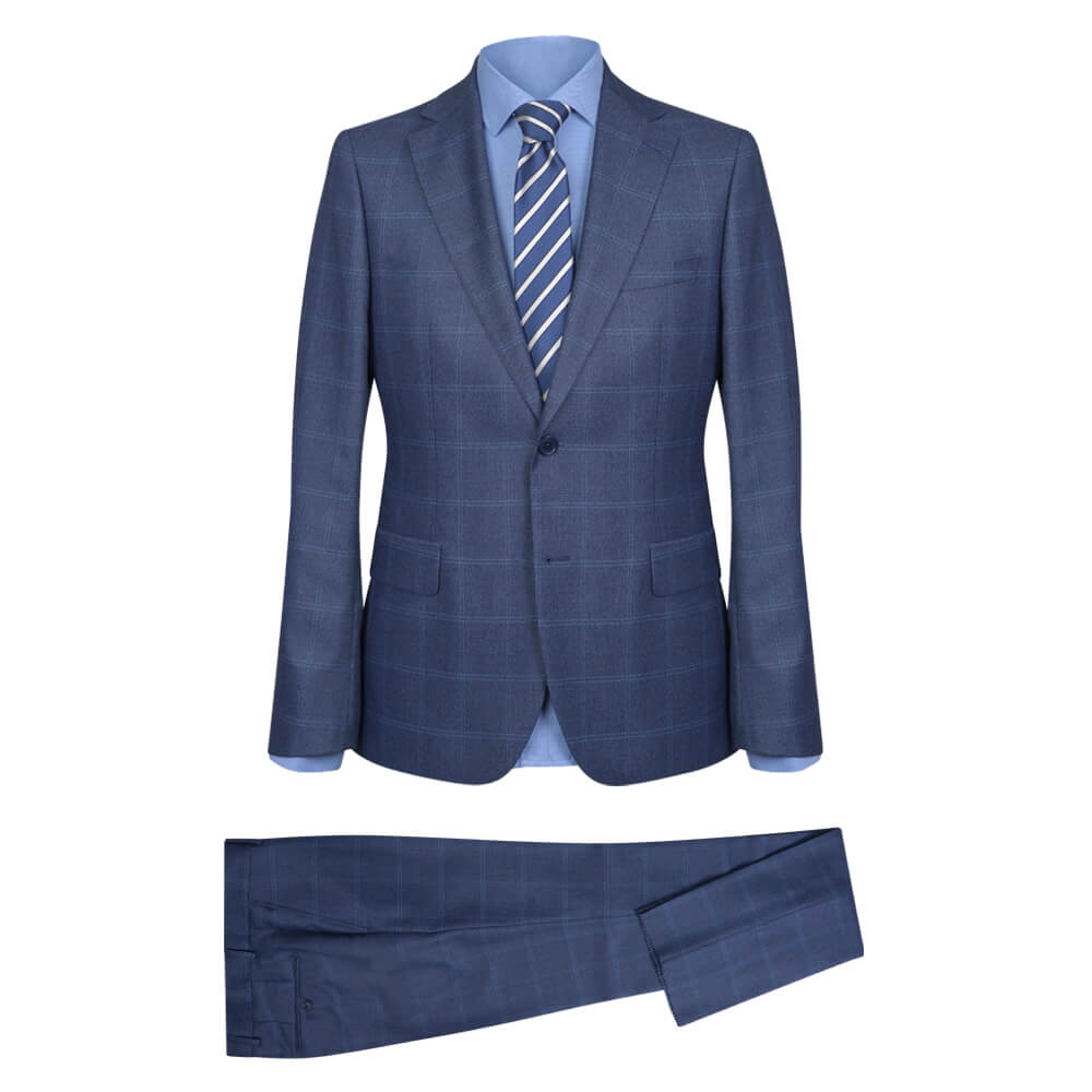 Men > Ένδυση > Ανδρικά Κοστούμια Prince Oliver Κοστούμι Καρό Μπλε
