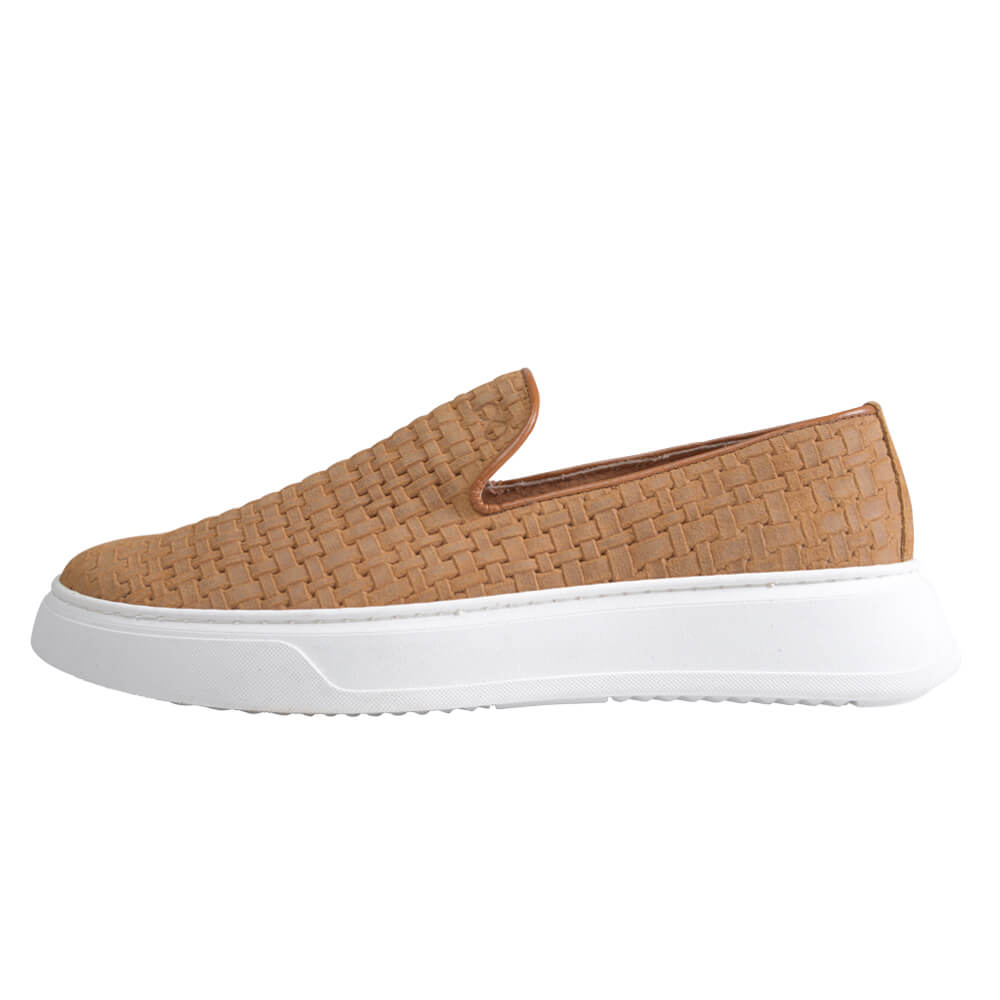 Prince Oliver Δερμάτινα Loafers Καμηλό