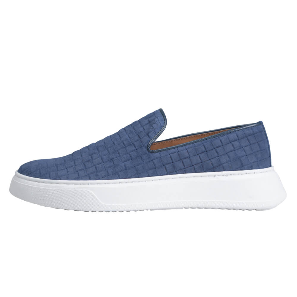 Prince Oliver Δερμάτινα Loafers Μπλε Σκούρο