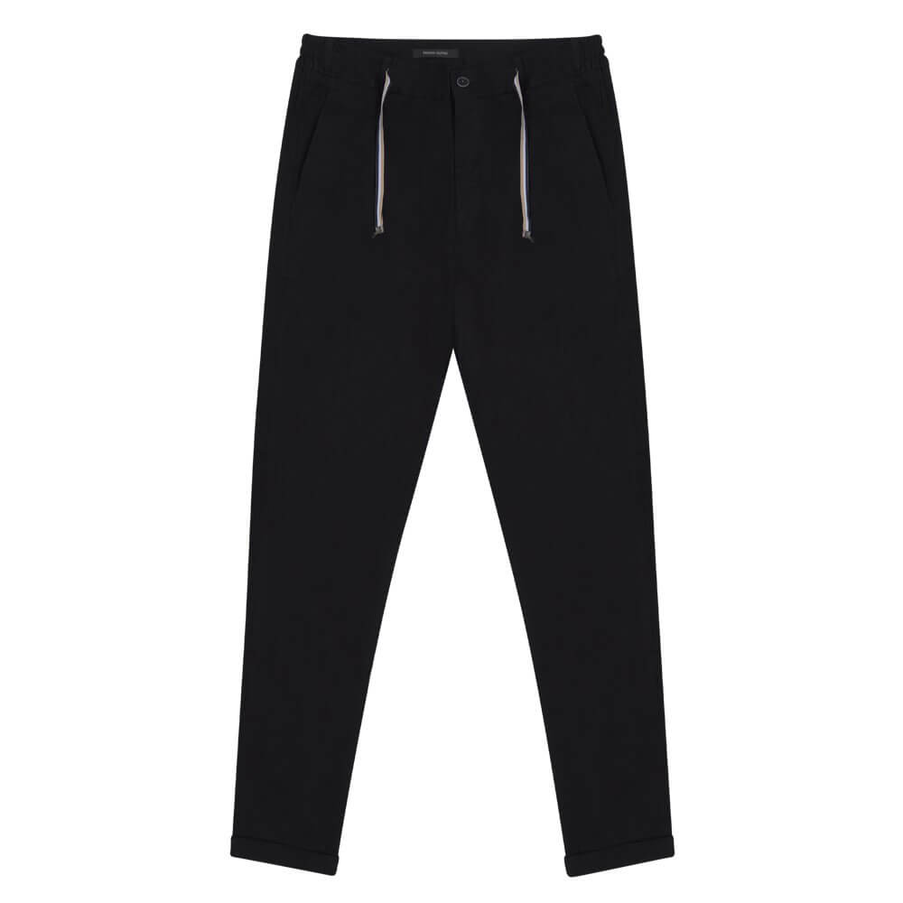 Ανδρικά Παντελόνια και Chinos > Men > Ένδυση Fashionable Υφασμάτινο Παντελόνι Μαύρο (Comfort Fit)