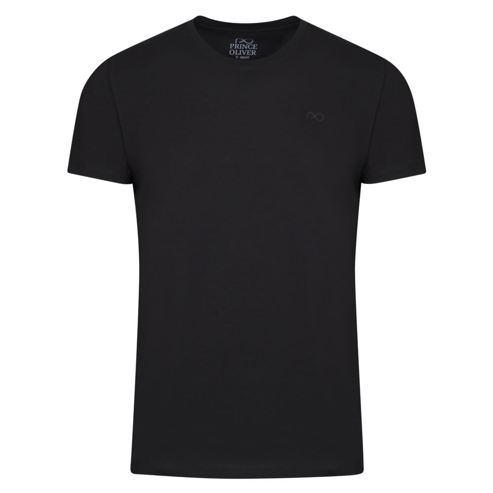 Men > Ένδυση > Ανδρικά T-Shirts Elegant Logo Τ-Shirt Μαύρο Round Neck (Modern Fit)
