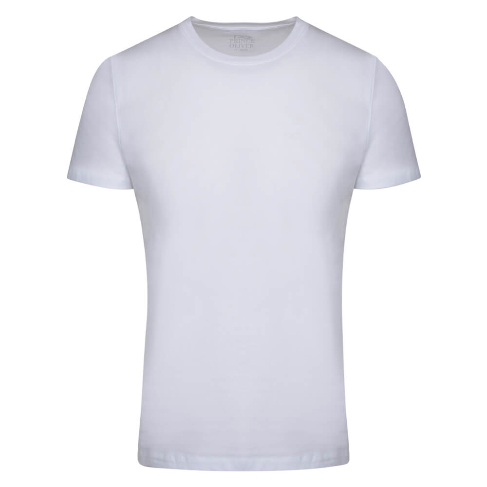 Men > Ένδυση > Ανδρικά T-Shirts Elegant Logo Τ-Shirt Λευκό Round Neck (Modern Fit)