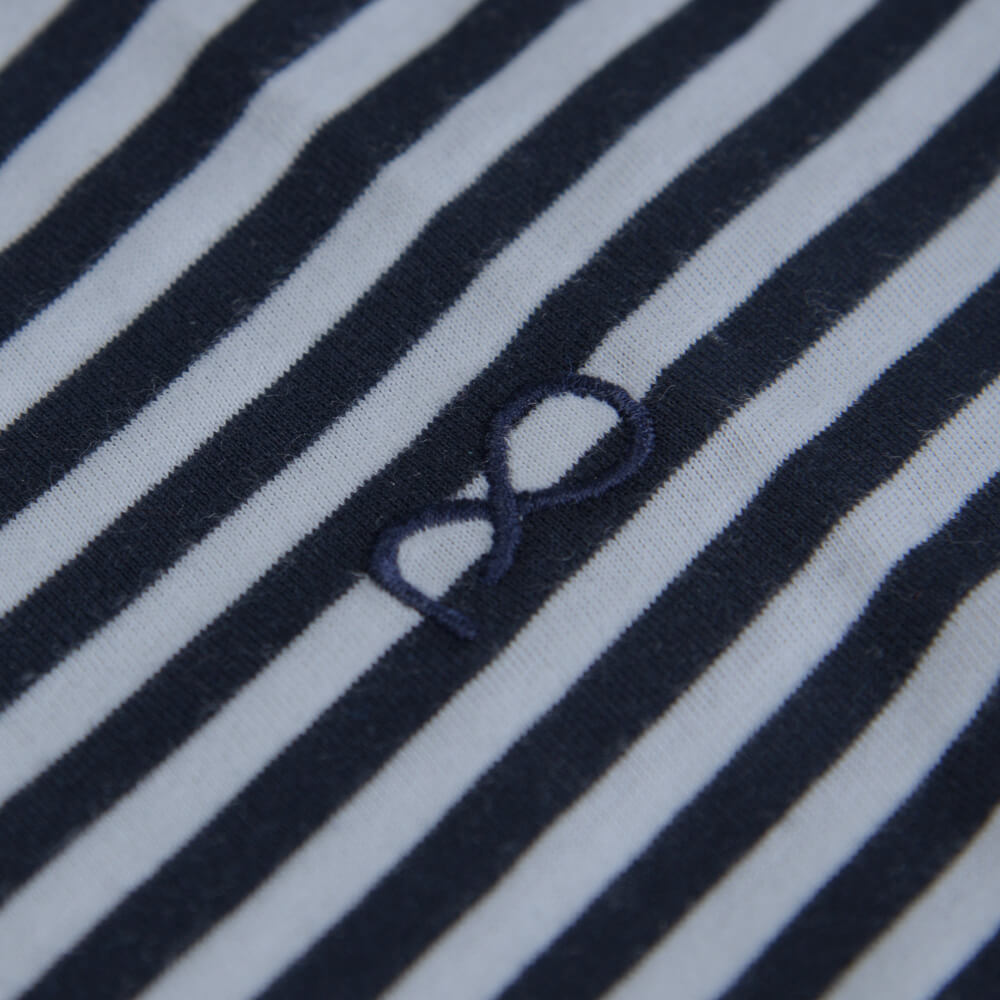 Fashionable Τ-Shirt Ριγέ Μπλε Σκούρο (Italian Slim Fit) φωτογραφία