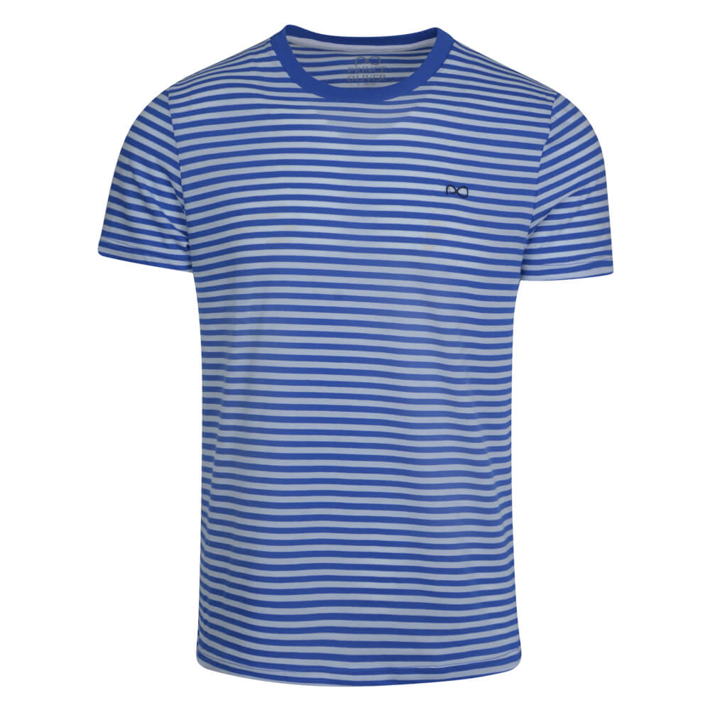 Men > Ένδυση > Ανδρικά T-Shirts Fashionable Τ-Shirt Ριγέ Μπλε (Italian Slim Fit)