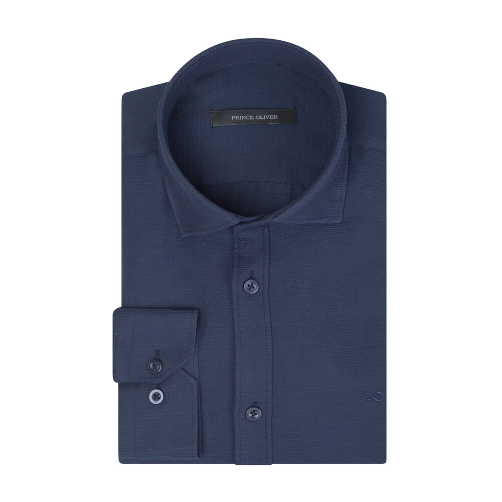 Prince Oliver Prince Oliver Πουκάμισο Μπλε (Modern Fit)