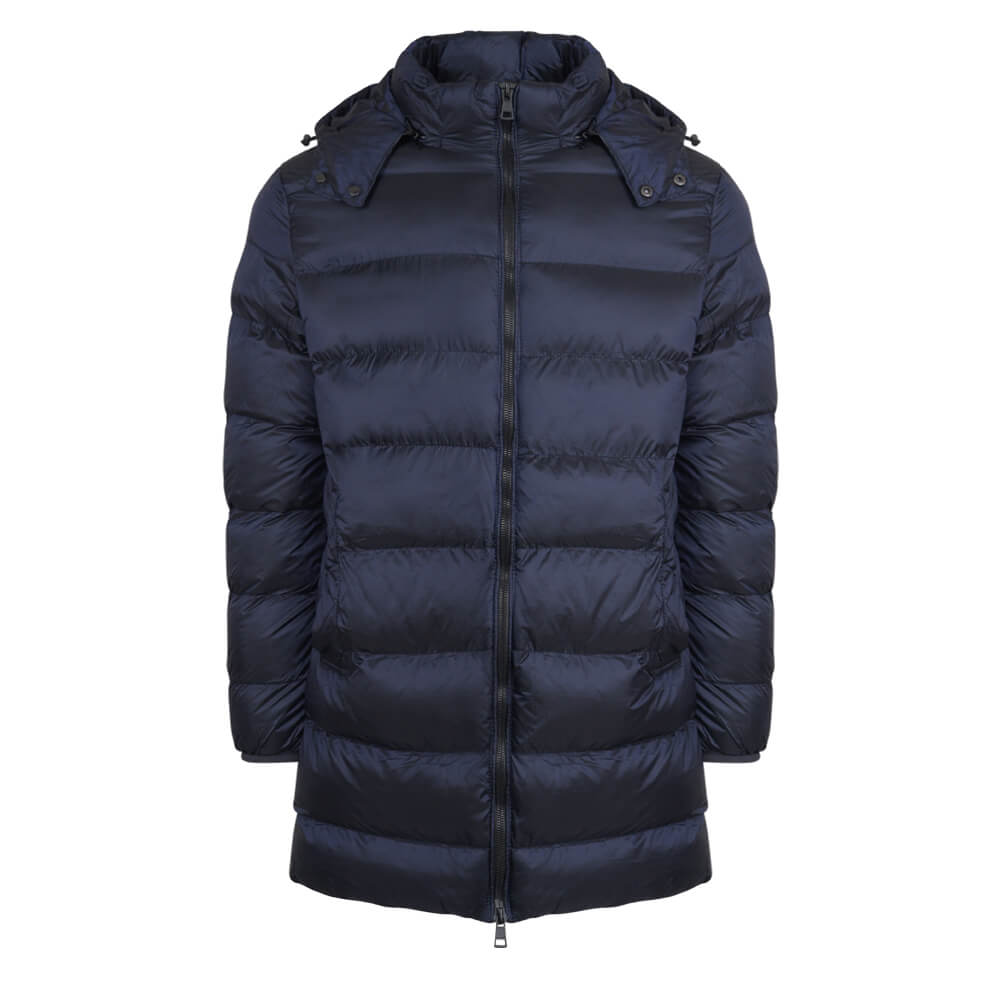 Ανδρικά Πανωφόρια > Men > Ένδυση Puffer Long Jacket Μπλε Σκούρο (Modern Fit) New Arrival