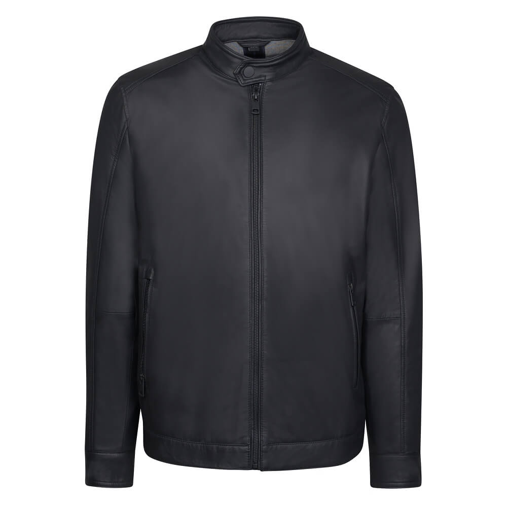 Men > Ένδυση > Ανδρικά Δερμάτινα Μπουφάν Racer Jacket Μαύρο 100% Leather (Modern Fit) New Arrival