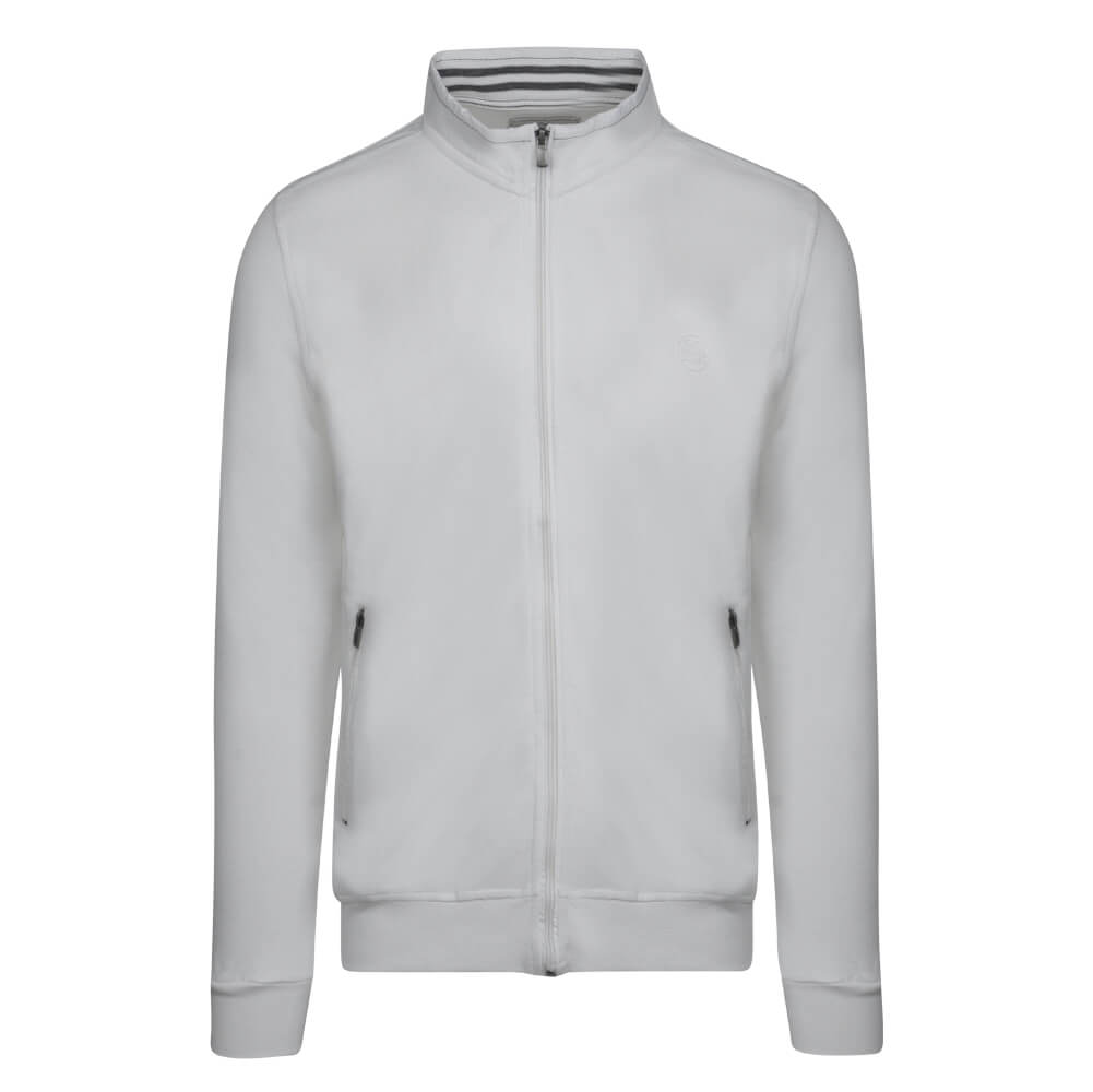 Men > Ένδυση > Ανδρικές Ζακέτες Winter Full Zip Ζακέτα Λευκή (Modern Fit) New Arrival