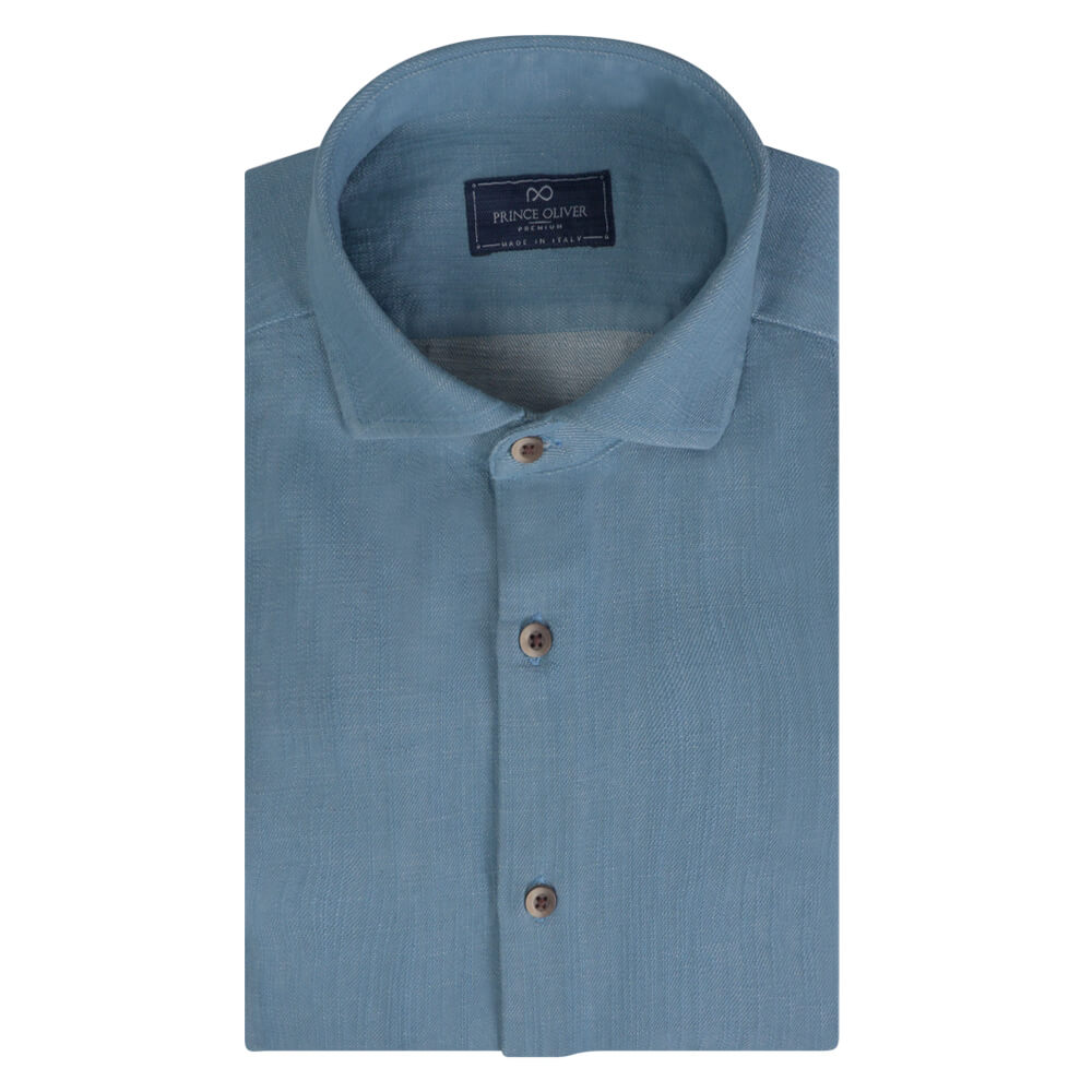 Men > Ένδυση > Ανδρικά Πουκάμισα Superior Πουκάμισο Γαλάζιο 100% Fine Cotton (Modern Fit) New Arrival