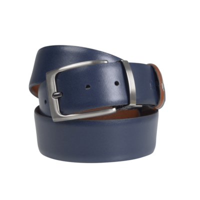 Formal Double-Sided Belt Blue/Brown in Leather