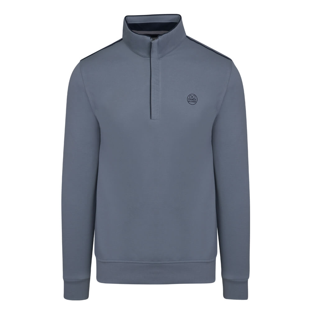 Men > Ένδυση > Ανδρικές Μπλούζες και Πουλόβερ Premium Half Zip Μπλούζα Γκρι (Modern Fit) New Arrival