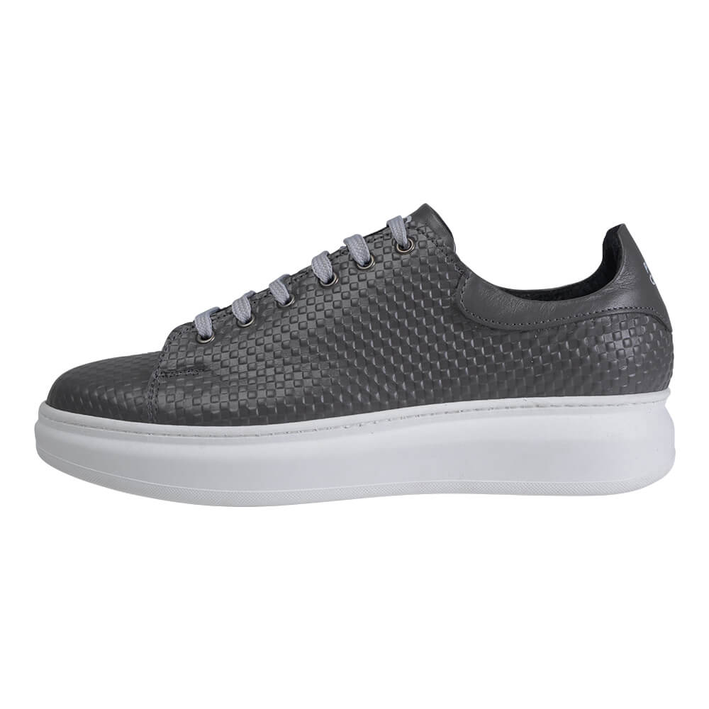 Prince Oliver Low-Top Δερμάτινα Sneakers Γκρι New Arrival