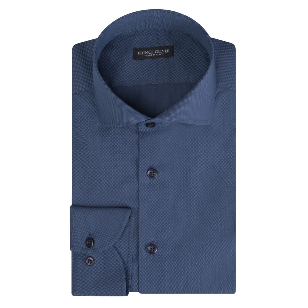 Men > Ένδυση > Ανδρικά Πουκάμισα Superior Πουκάμισο Με Μικροσχέδιο Μπλε 100% Fine Cotton (Modern Fit)