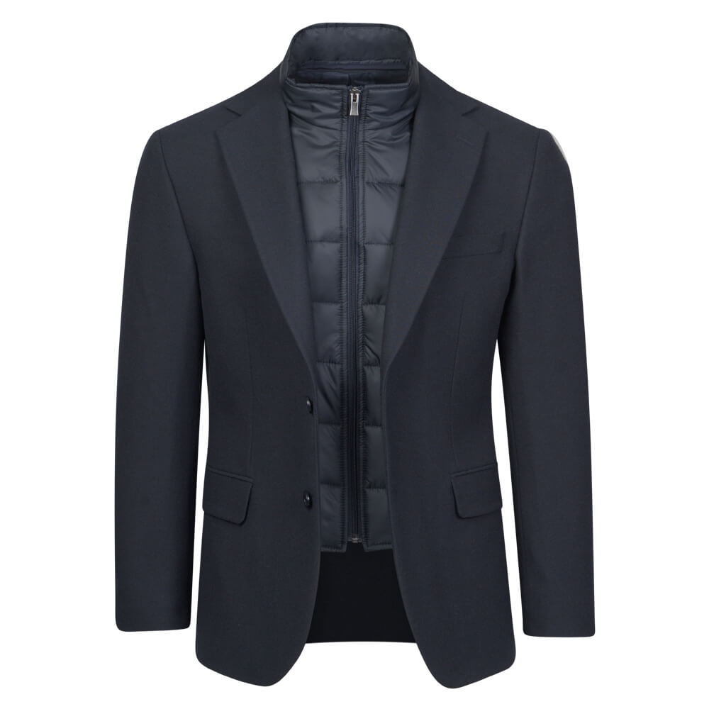 Prince Oliver Σακάκι Με Επένδυση Μπλε Σκούρο (Modern Fit) New Arrival φωτογραφία