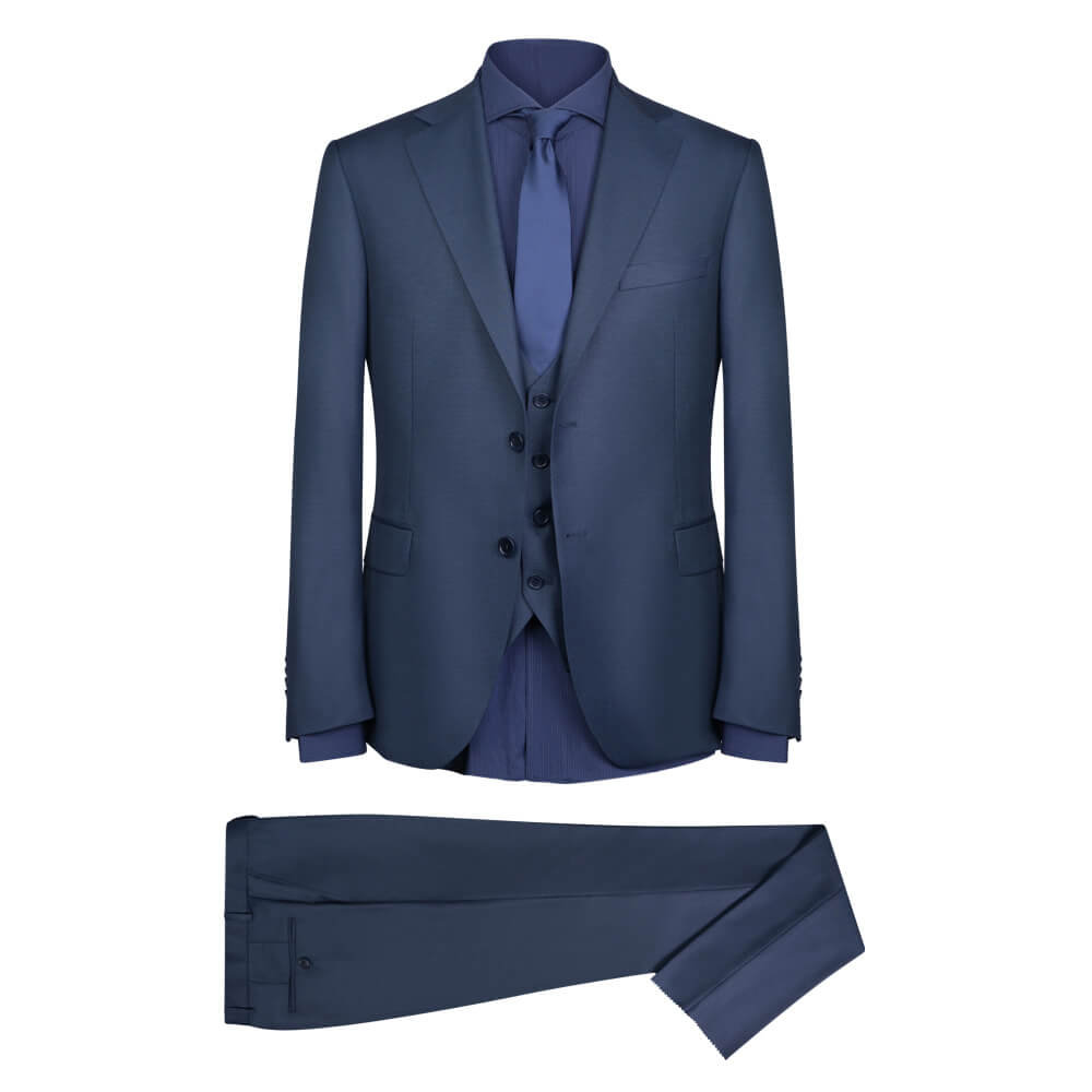 Men > Ένδυση > Ανδρικά Κοστούμια Prince Oliver Κοστούμι με Γιλέκο Three-Piece Μπλε (Modern Fit) New Arrival