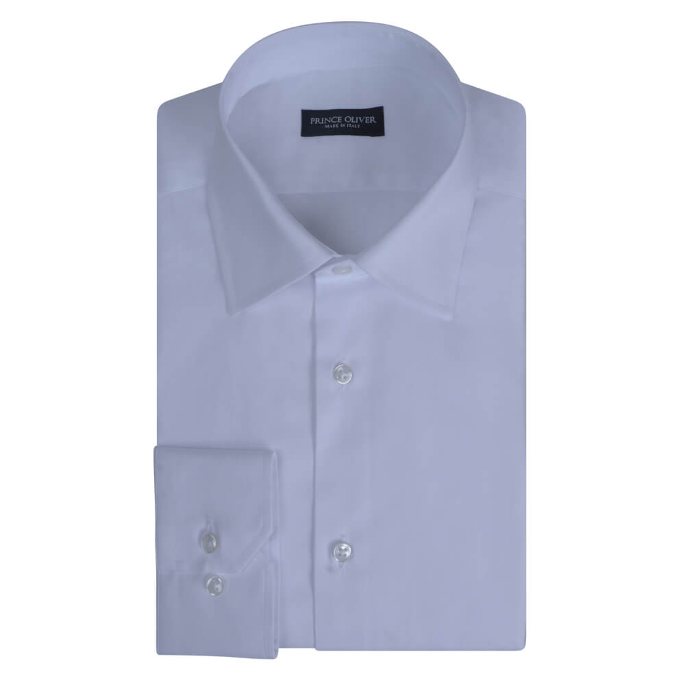 Men > Ένδυση > Ανδρικά Πουκάμισα Superior Πουκάμισο Λευκό 100% Fine Cotton (Modern Fit) New Arrival