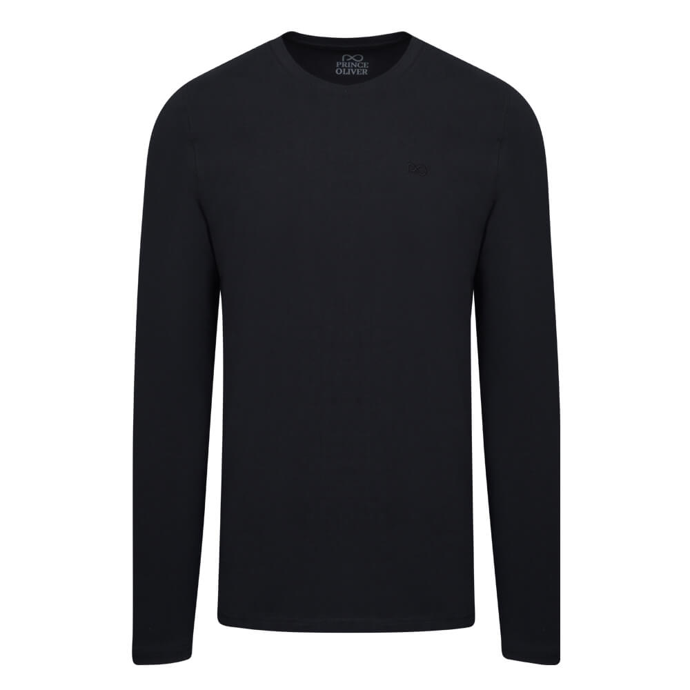 Men > Ένδυση > Ανδρικές Μπλούζες και Πουλόβερ Signature Μπλούζα Μαύρη Round Neck (Modern Fit) New Arrival
