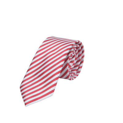 Prince Oliver Γραβάτα Ριγέ Κόκκινη (Φάρδος 7 cm)