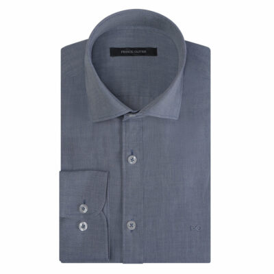 Prince Oliver Oxford Shirt Grey LAST PIECES (Modern Fit) - M