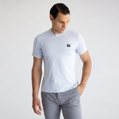 Premium Ciel T-Shirt in Cotton with Logo Patch (Modern Fit)