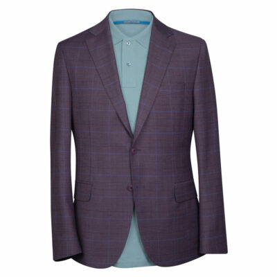 Prince Oliver Purple Plaid Jacket (Modern Fit) - 48