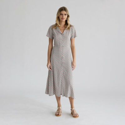 Dress Shirt Dress Floral Pink