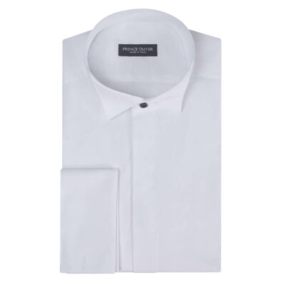 Superior White Tuxedo Shirt for Cufflinks 100% Fine Cotton (Modern Fit)